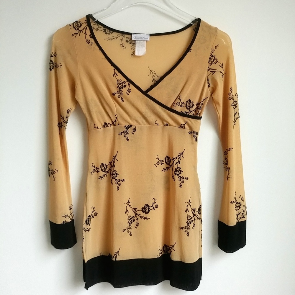 Charlotte Russe Cross Over Chest Top